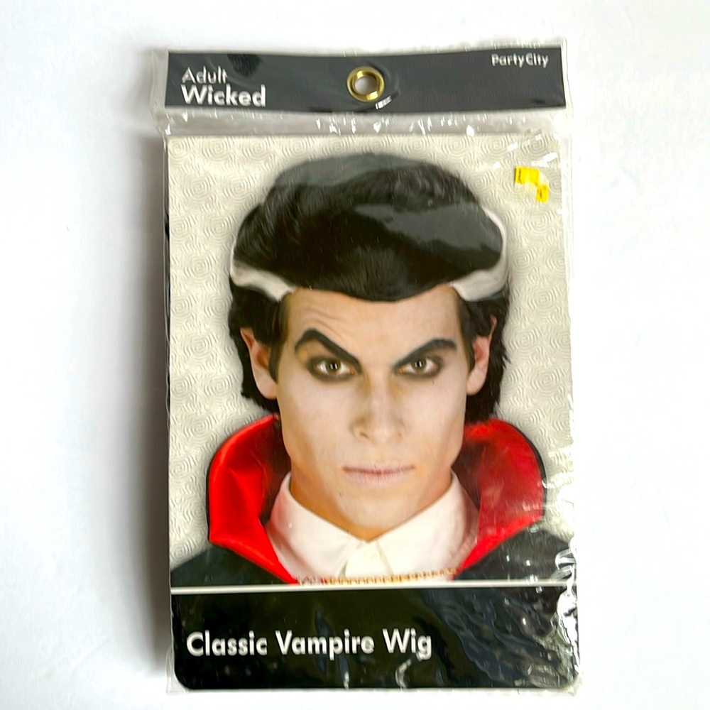 Vampire Wig Halloween Costume Party City Adult Wicked NWT